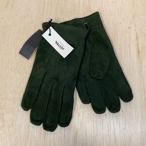 NEW! Hestra Womens Size 9 Leather Hairsheep Gloves Lined In Soft Wool Green